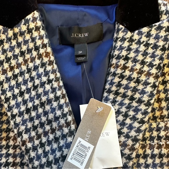 J. Crew size 2 petite Dover houndstooth wool blazer. NWT - Picture 6 of 13